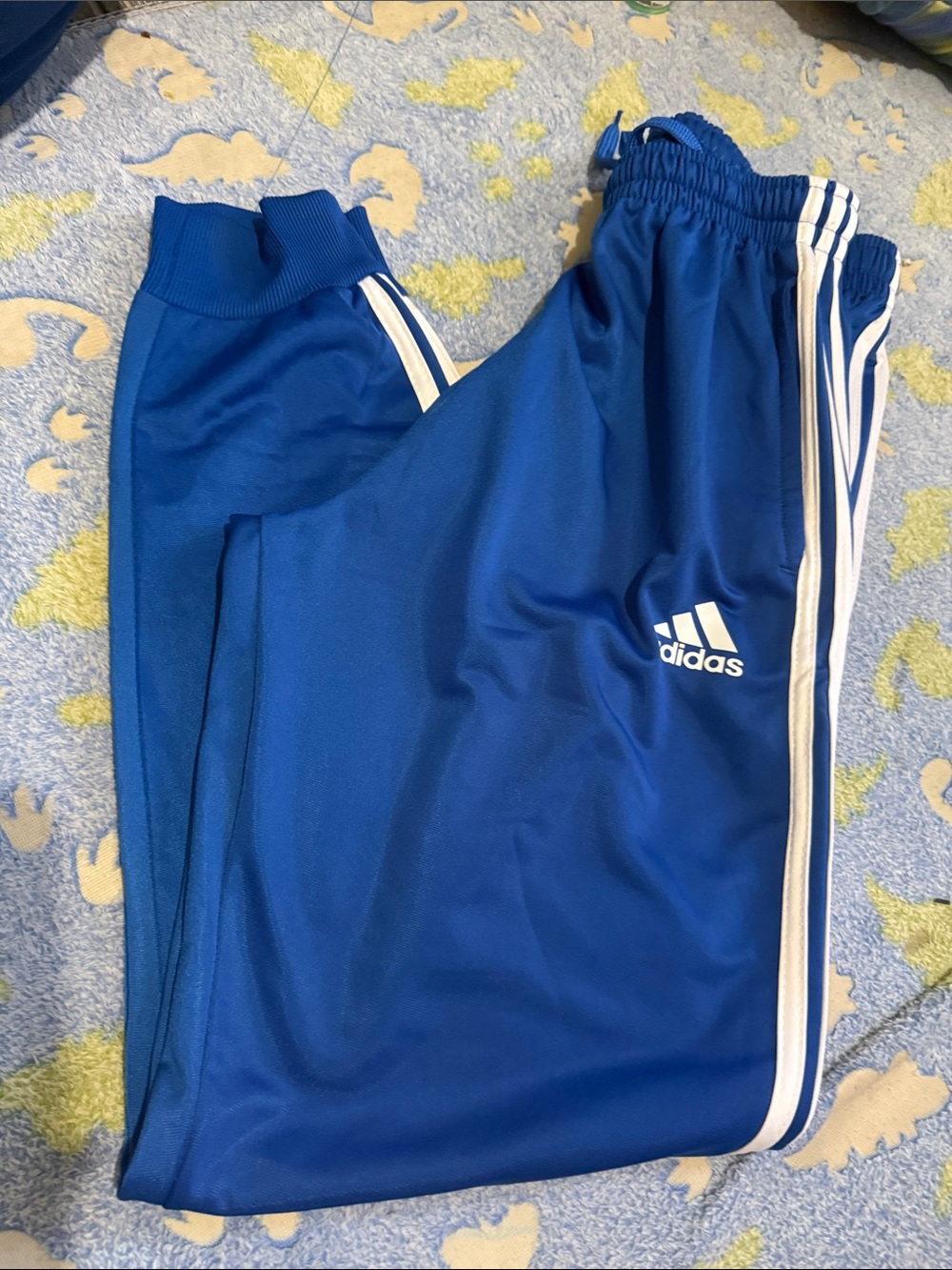 adidas Royal Blue Joggers with White Stripes